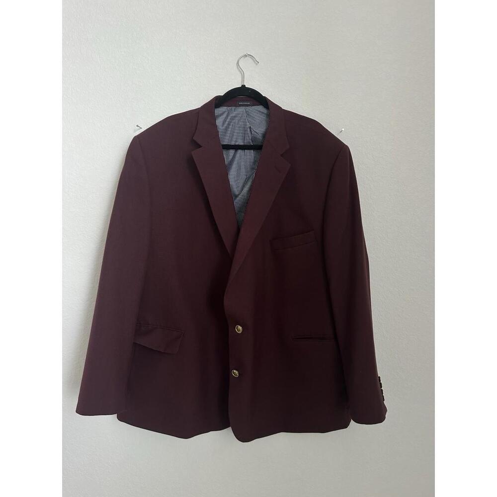 Vintage Stafford Men's Executive Suit Jacket in Burgandy